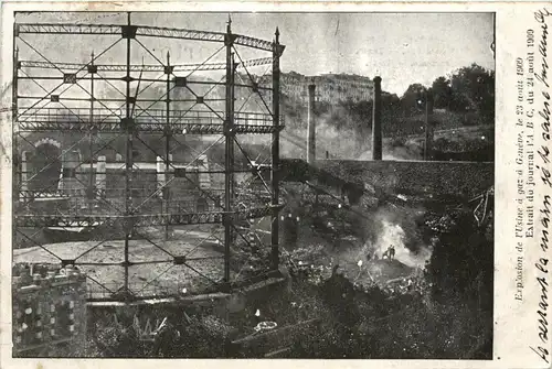 Geneve - Explosion de l usine a gaz 1909 -276086