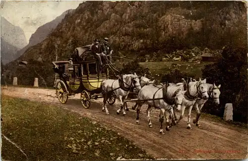 die Schweizer Gebirgspost - Postkutsche -276514