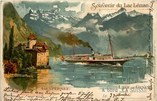 Souvenir du Lac Leman - Litho -276246