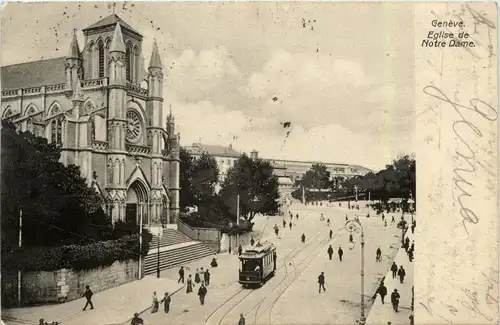 Geneve - Eglise de Notre Dame Tram -276742
