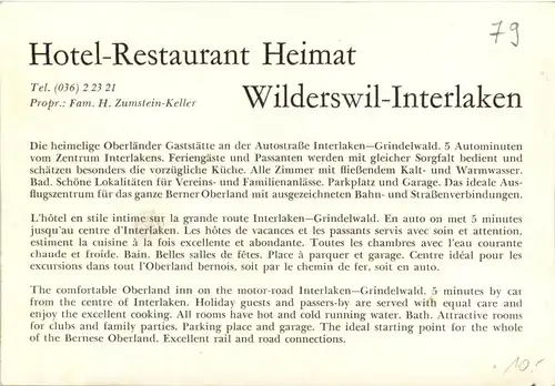 Wilderswil-Interlaken - Hotel Heimat -275056