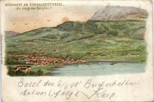 Küssnacht - Wo steigt der Bergfax - Litho -276266