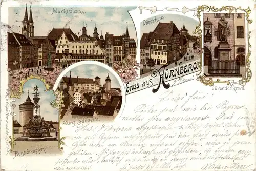 Gruss aus Nürnberg - Litho -242968