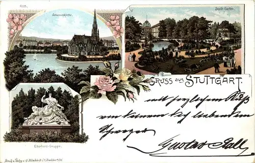 Gruss aus Stuttgart - Litho -242988