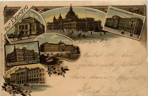 Gruss aus Leipzig - Litho -243008