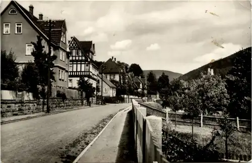 Steinbach-Hallenberg/Thür. - Arzbergstrasse mit Hallenburg -300712