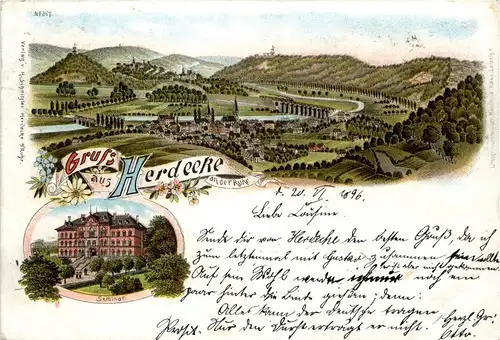 Gruss aus Herdecke - Litho -242822