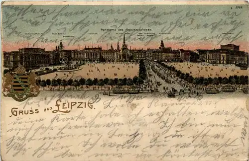 Gruss aus Leipzig - Litho -243886