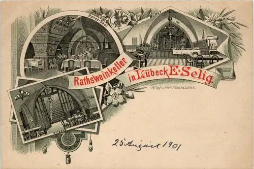 Lübeck - Ratsweinkeller - Litho -243126