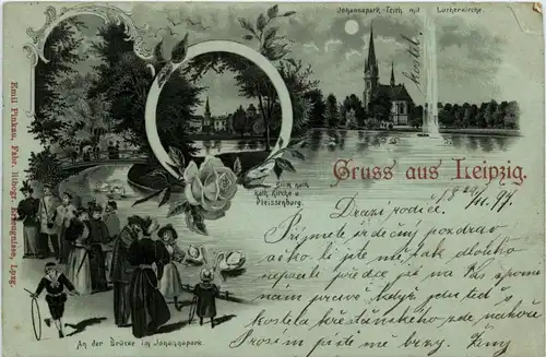 Gruss aus Leipzig - Litho -243248