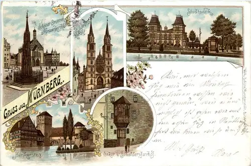 Gruss aus Nürnberg - Litho -242966