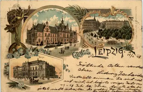 Gruss aus Leipzig - Litho -243004