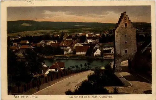 Saalfeld/Saale - Saaltor mit Blick nach Altsaalfeld -302342