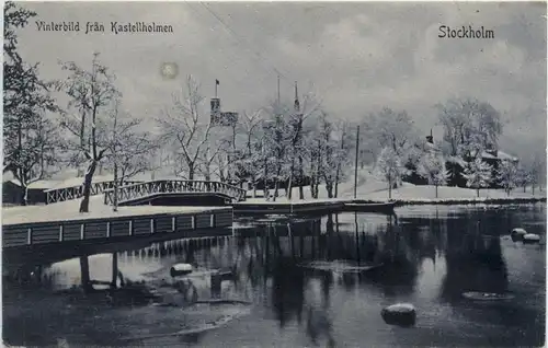 Stockholm - Vinterbild fran Kastellholmen -243482