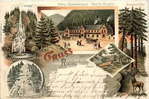 Gruss aus Romkerhall im Okerthal - Litho -243664