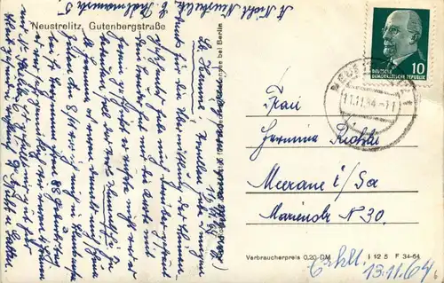 Neustrelitz - Gutenbergstrasse -242594