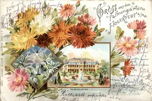 Gruss aus dem Palmengarten Frankfurt - Litho -243852