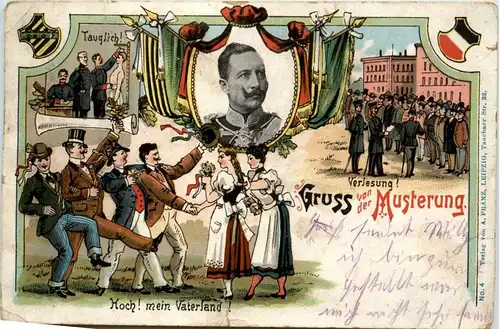 Gruss von der Musterung - Kaiser Wilhelm II -243920