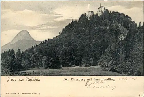 Gruss aus Kufstein, der Thierberg mit dem Pendling -312286