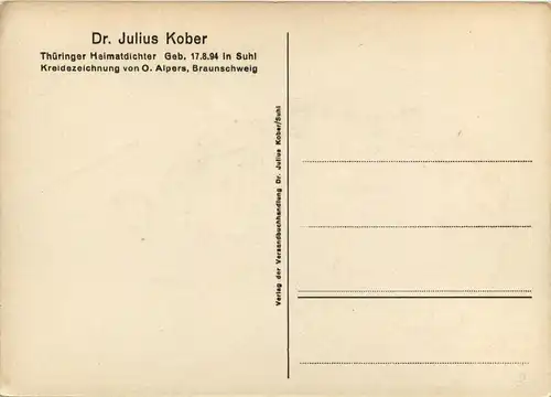 Dr. Julius Kobler - Suhl Heimatdichter -244838