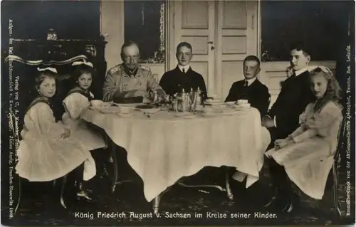 König Friedrich August von Sachsen mit Familie -245342