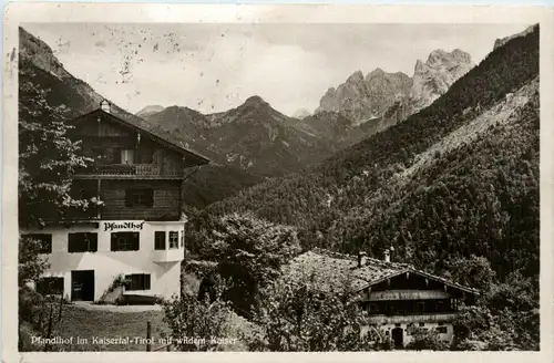 Kufstein/Tirol und rundherum - Pfandlhof im Kaisertal mit wildem Kaiser -312266