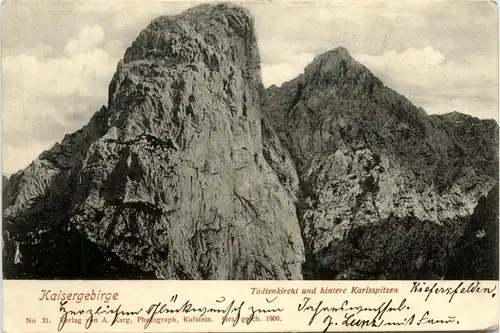 Kaisergebirge, Todtenkirchl und hintere Karlsspitzen -312612