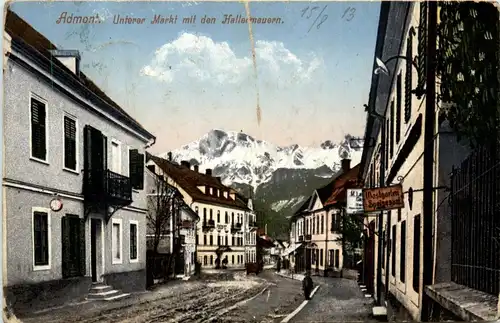 Admont/Steiermark - Admont, Unterer Markt mit den Hallermauern -312756