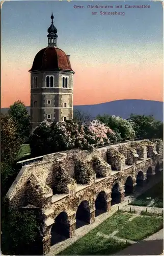 Graz, Glockenturm mit Casematten am Schlossberg -313698