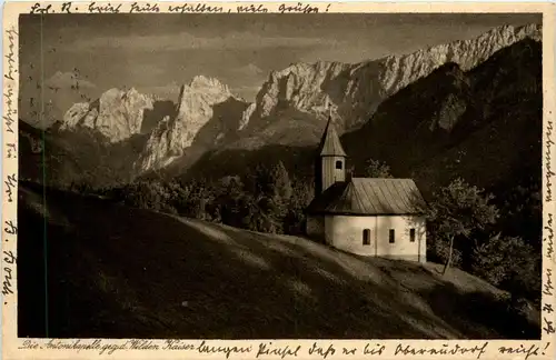 Kufstein/Tirol und rundherum - Die Antoni-Kapelle gegen den Wilden Kaiser -312396