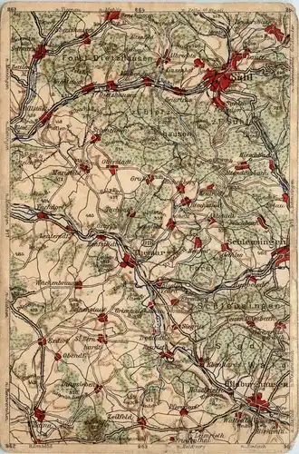 Suhl - Landkarte map -244848