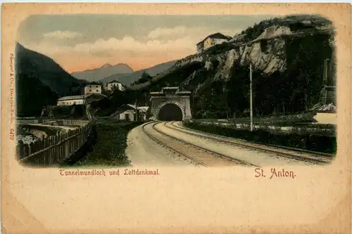 St.Anton/Arlberg - St.Anton, Tunnelmundloch und Lottdenkmal -312812