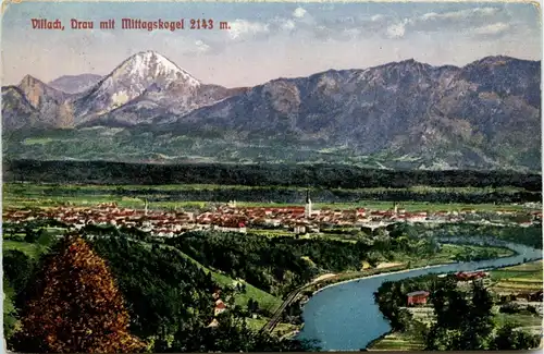Villach/Kärnten - Villach, Drau mit Mittagskogel -314040