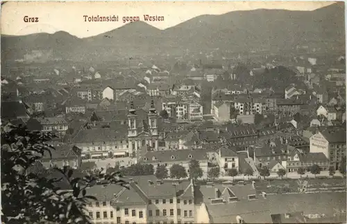 Graz/Steiermark - Graz, Totalansicht gegen Westen -313870