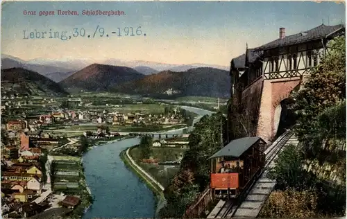 Graz/Steiermark - Graz, gegen Norden, Schlossbergbahn -314712