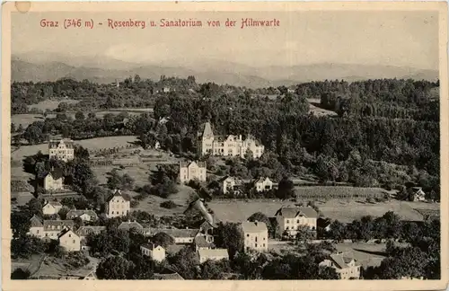 Graz/Steiermark Graz, Rosenberg u. Sanatorium von der Hilmwarte -313424