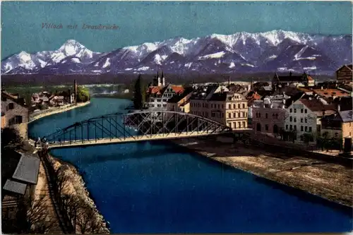 Villach/Kärnten - Villach, mit Draubrücke -314168