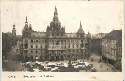 Graz/Steiermark - Graz, Hauptplatz mit Rathaus -313590