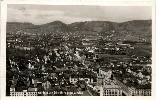 Graz/Steiermark - Graz, vom Schlossberg gegen Westen -313860