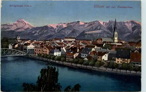 Villach/Kärnten - Villach, mit den Karawanken und Mittagskogel -314384