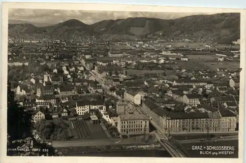 Graz/Steiermark - Graz, Schlossberg, Blick gegen Westen -313868