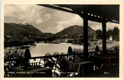 Villach/Kärnten - Villach, Ausblick von der Terrasse Hotel Mosser -314344