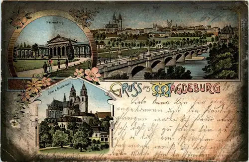 Gruss aus Magdeburg - Litho -258672