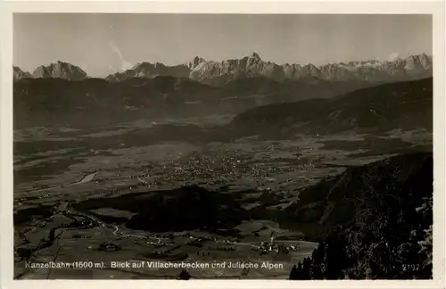 Villach, Kanzelbahn, Blick auf Villacherbecken und Julische Alpen -314132