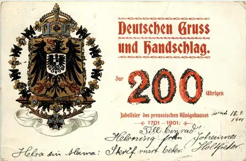 Deutschland - 200jähriges Bestehen des Königreich Preussens - Litho -234448