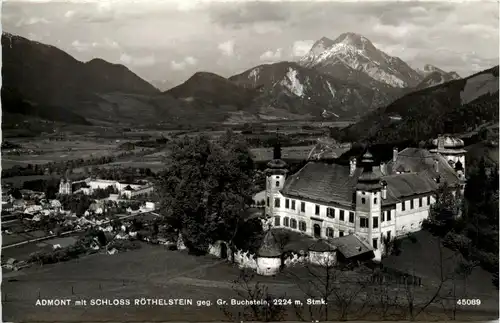 Admont/Steiermark - Admont, mit Schloss Röthelstein geg. Gr. Buchstein -314560