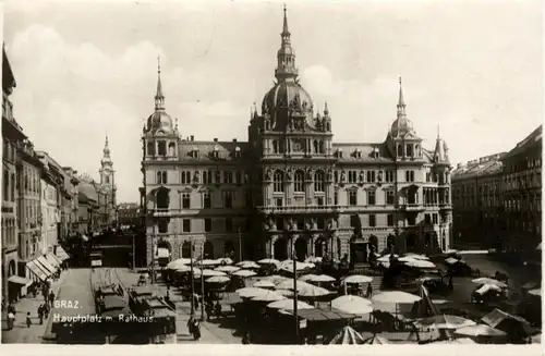 Graz/Steiermark - Graz, Hauptplatz mit Rathaus -314880