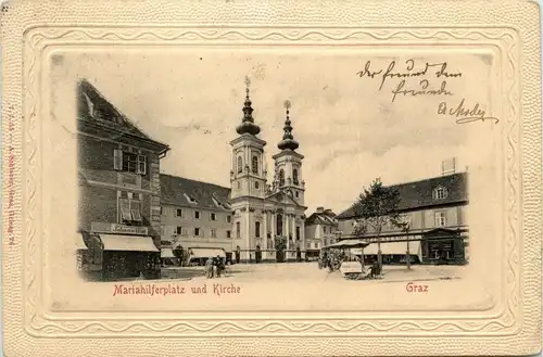 Graz/Steiermark - Graz, Mariahilferplatz und Kirche -315004