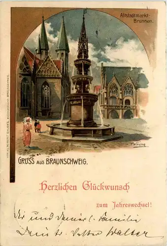 Gruss aus Braunschweig - Litho -235042