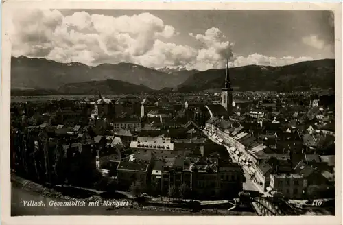 Villach/Kärnten - Villach, Gesamtblick mit Mangart -314140